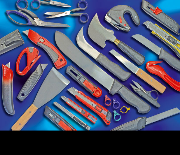 safety knives, hand knives and scissors